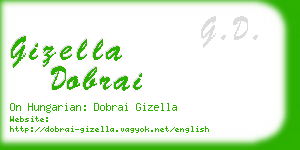 gizella dobrai business card